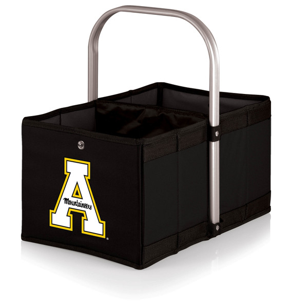 App State Mountaineers Urban Basket Collapsible Tote, (Black)
