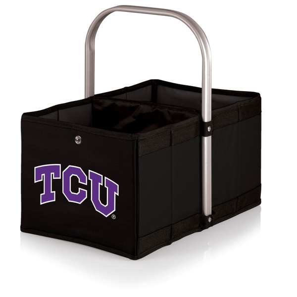 TCU Horned Frogs Urban Basket Collapsible Tote, (Black)