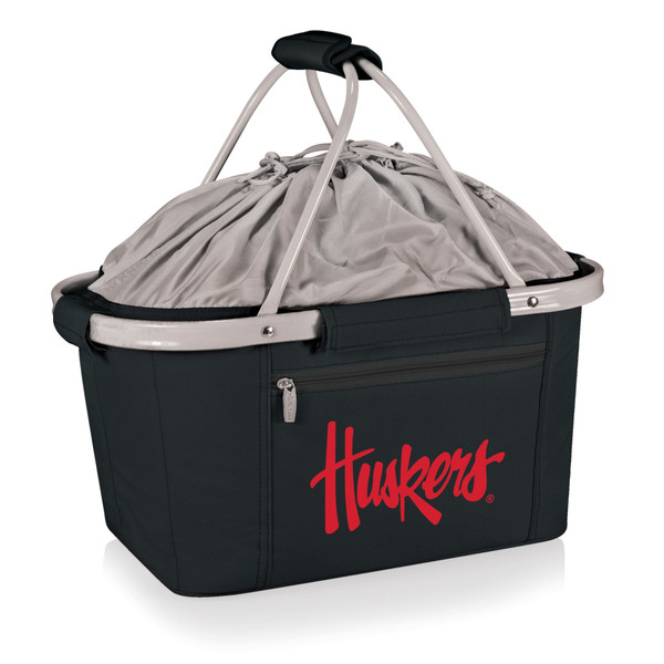 Nebraska Cornhuskers Metro Basket Collapsible Cooler Tote, (Black)