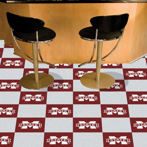 Mississippi State University Team Carpet Tiles 18"x18" tiles