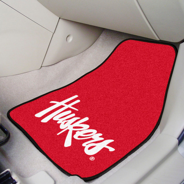 University of Nebraska 2-pc Carpet Car Mat Set 17"x27"