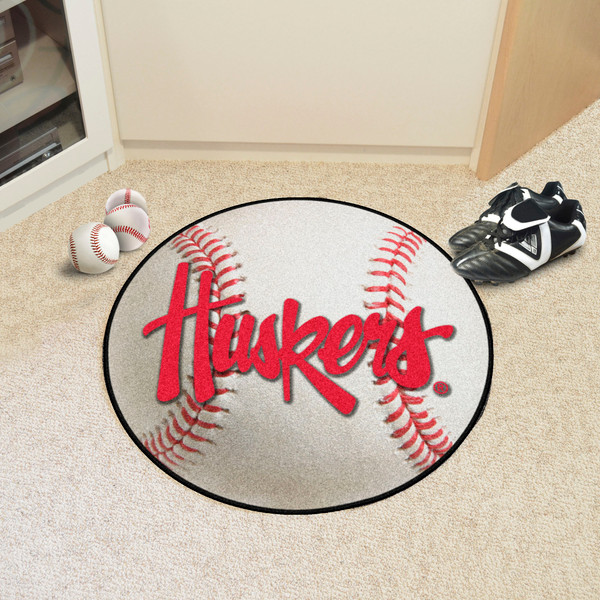 University of Nebraska Baseball Mat 27" diameter