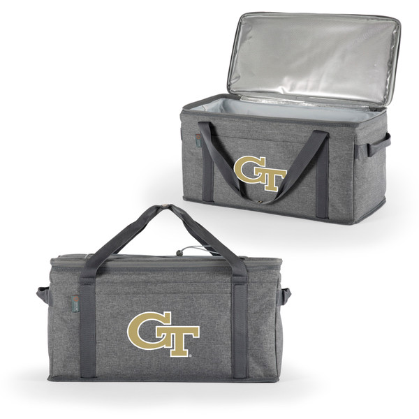Georgia Tech Yellow Jackets 64 Can Collapsible Cooler, (Heathered Gray)