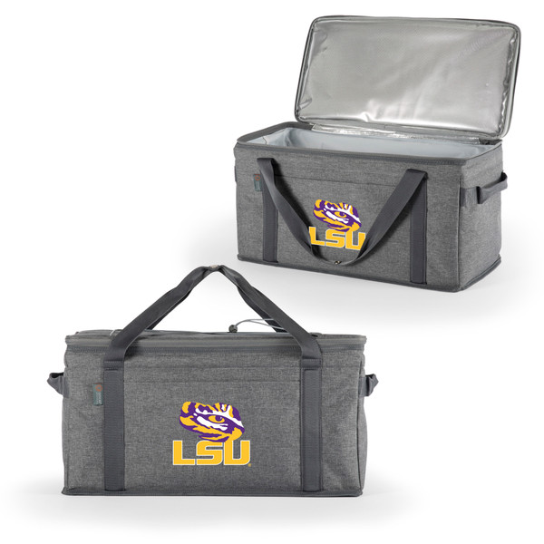 LSU Tigers 64 Can Collapsible Cooler, (Heathered Gray)