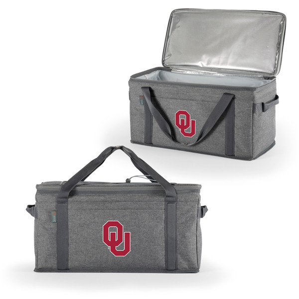 Oklahoma Sooners 64 Can Collapsible Cooler, (Heathered Gray)