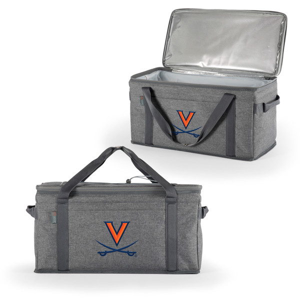 Virginia Cavaliers 64 Can Collapsible Cooler, (Heathered Gray)