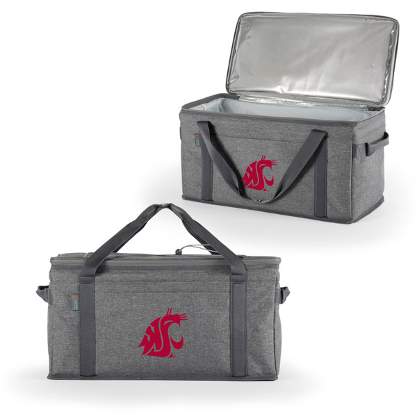 Washington State Cougars 64 Can Collapsible Cooler, (Heathered Gray)
