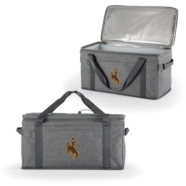 Wyoming Cowboys 64 Can Collapsible Cooler, (Heathered Gray)