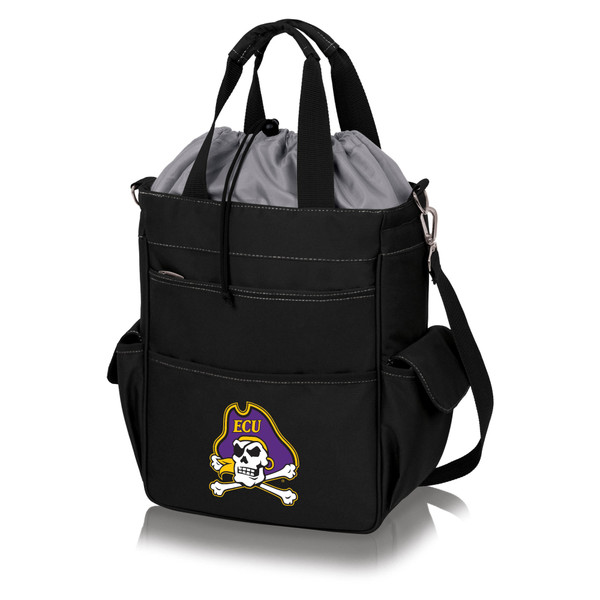 East Carolina Pirates Activo Cooler Tote Bag, (Black with Gray Accents)