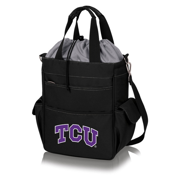 TCU Horned Frogs Activo Cooler Tote Bag, (Black with Gray Accents)