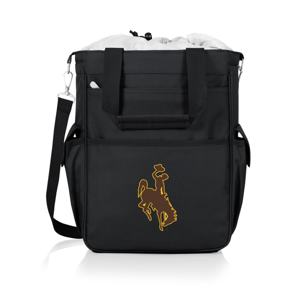 Wyoming Cowboys Activo Cooler Tote Bag, (Black with Gray Accents)