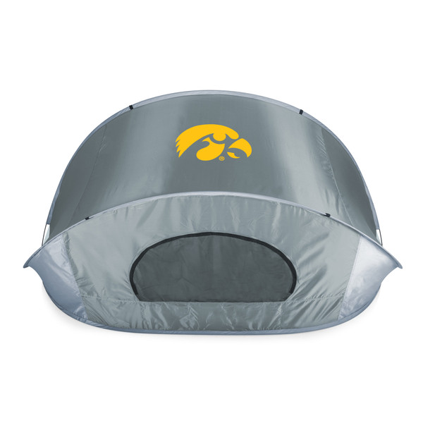 Iowa Hawkeyes Manta Portable Beach Tent, (Gray with Black Accents)