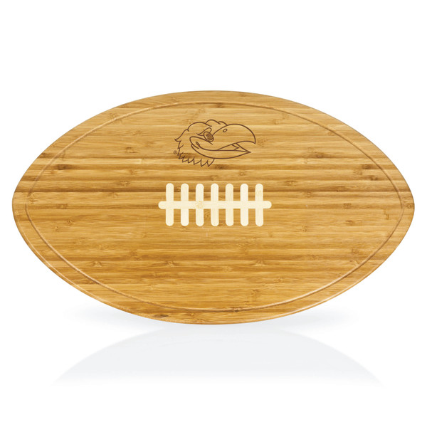 Kansas Jayhawks Kickoff Football Cutting Board & Serving Tray, (Bamboo)