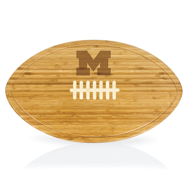 Michigan Wolverines Kickoff Football Cutting Board & Serving Tray, (Bamboo)