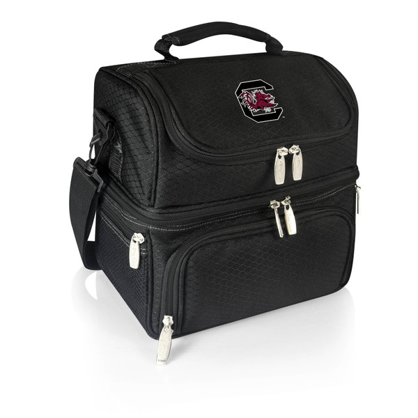 South Carolina Gamecocks Pranzo Lunch Bag Cooler with Utensils, (Black)