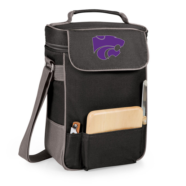 Kansas State Wildcats Duet Wine & Cheese Tote, (Black with Gray Accents)