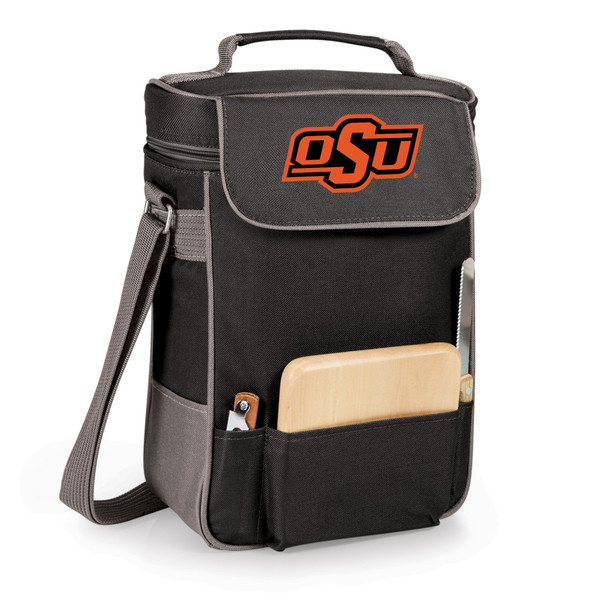 Oklahoma State Cowboys Duet Wine & Cheese Tote, (Black with Gray Accents)