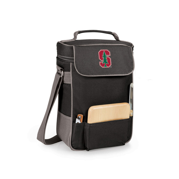 Stanford Cardinal Duet Wine & Cheese Tote, (Black with Gray Accents)