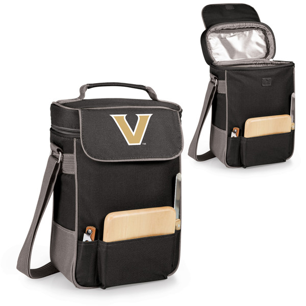 Vanderbilt Commodores Duet Wine & Cheese Tote, (Black with Gray Accents)