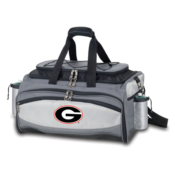 Georgia Bulldogs Vulcan Portable Propane Grill & Cooler Tote, (Black with Gray Accents)