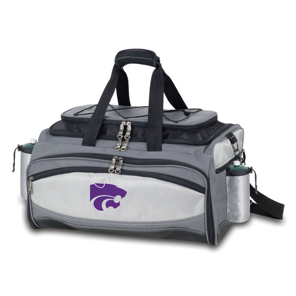 Kansas State Wildcats Vulcan Portable Propane Grill & Cooler Tote, (Black with Gray Accents)