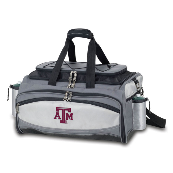 Texas A&M Aggies Vulcan Portable Propane Grill & Cooler Tote, (Black with Gray Accents)