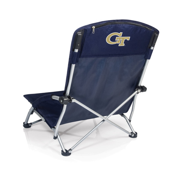 Georgia Tech Yellow Jackets Tranquility Beach Chair with Carry Bag, (Navy Blue)