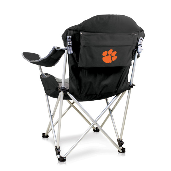 Clemson Tigers Reclining Camp Chair, (Black with Gray Accents)