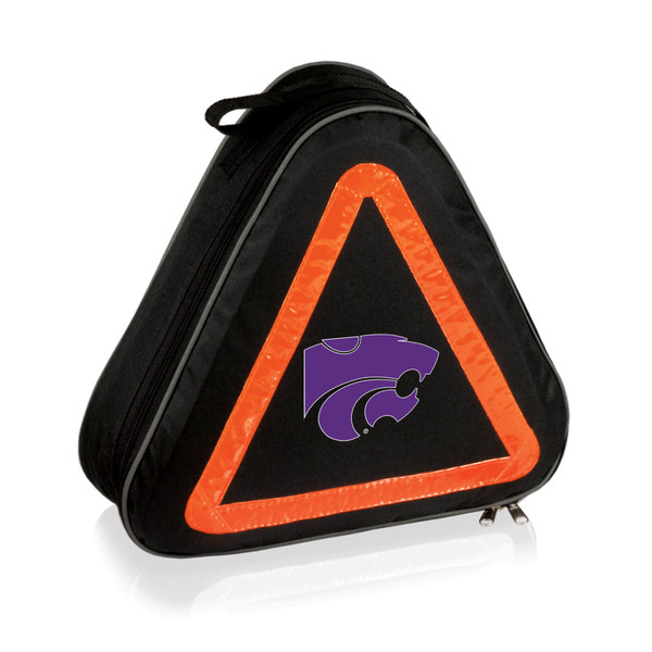Kansas State Wildcats Roadside Emergency Car Kit, (Black with Orange Accents)