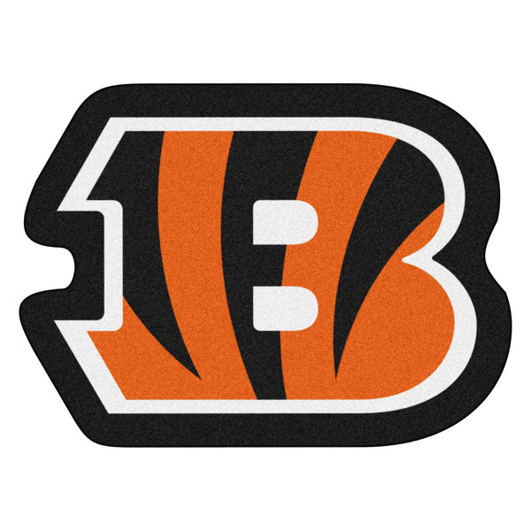 Cincinnati Bengals Mascot Mat Striped B Priamry Logo Black