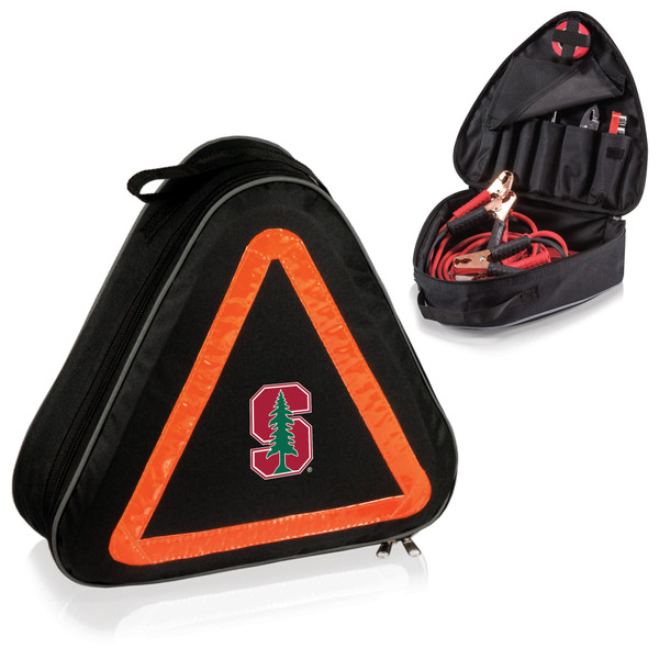 Stanford Cardinal Roadside Emergency Car Kit, (Black with Orange Accents)