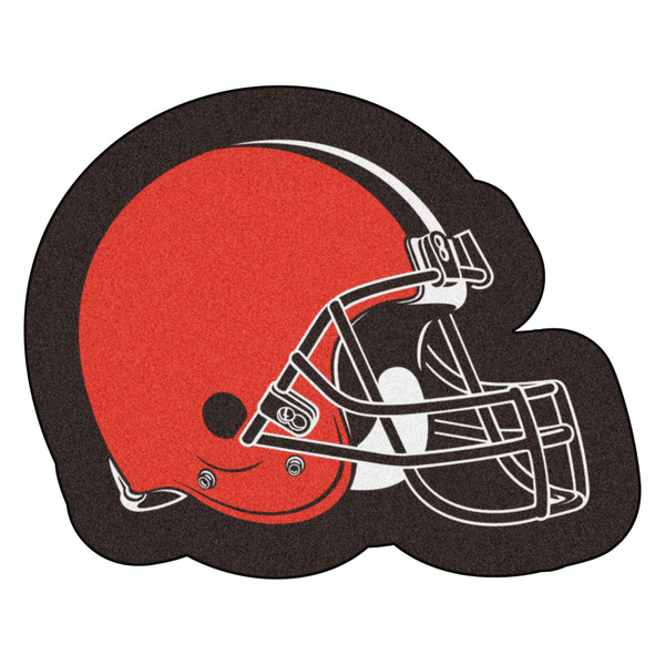 Cleveland Browns Mascot Mat Helmet Primary Logo Brown