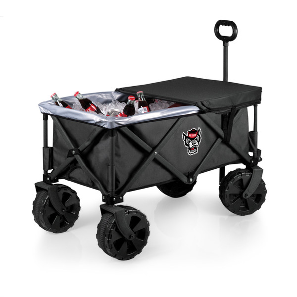 NC State Wolfpack Adventure Wagon Elite All-Terrain Portable Utility Wagon, (Dark Gray)