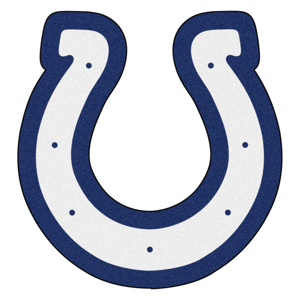 Indianapolis Colts Mascot Mat Horseshoe Primary Logo Blue
