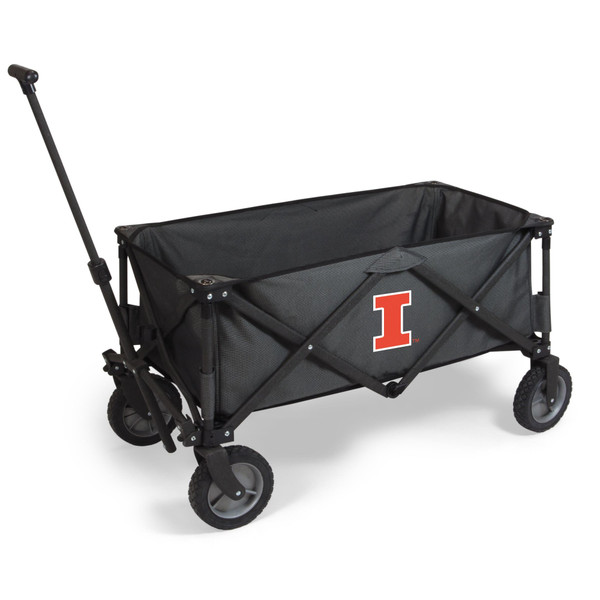 Illinois Fighting Illini Adventure Wagon Portable Utility Wagon, (Dark Gray)