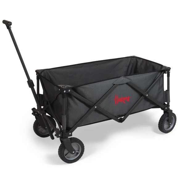 Nebraska Cornhuskers Adventure Wagon Portable Utility Wagon, (Dark Gray)