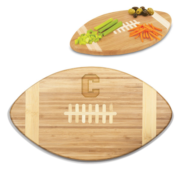Cornell Big Red Touchdown! Football Cutting Board & Serving Tray, (Bamboo)