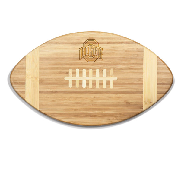 Ohio State Buckeyes Touchdown! Football Cutting Board & Serving Tray, (Bamboo)