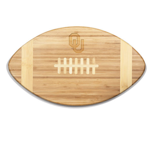 Oklahoma Sooners Touchdown! Football Cutting Board & Serving Tray, (Bamboo)
