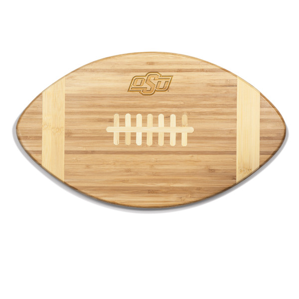 Oklahoma State Cowboys Touchdown! Football Cutting Board & Serving Tray, (Bamboo)