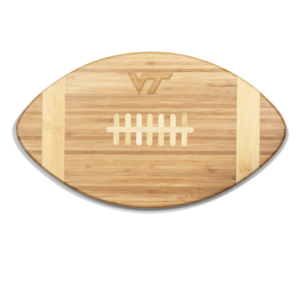 Virginia Tech Hokies Touchdown! Football Cutting Board & Serving Tray, (Bamboo)