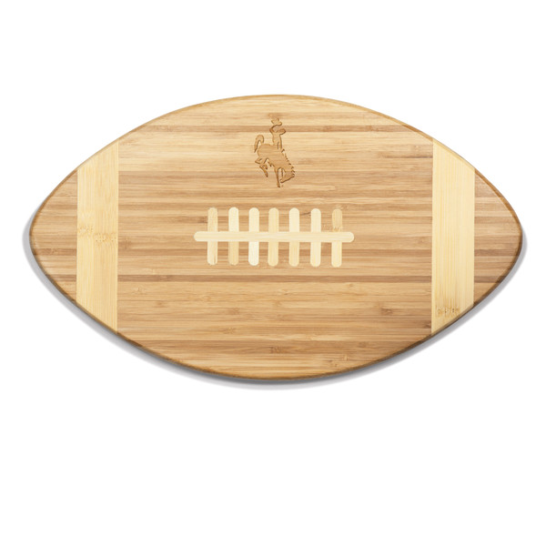 Wyoming Cowboys Touchdown! Football Cutting Board & Serving Tray, (Bamboo)