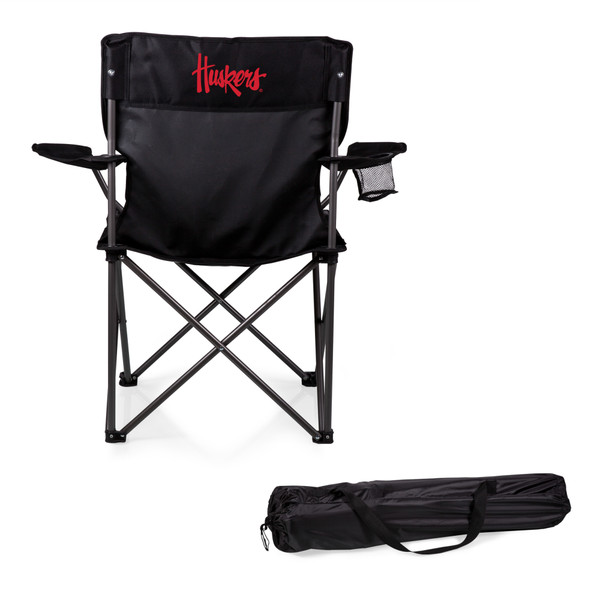 Nebraska Cornhuskers PTZ Camp Chair, (Black)