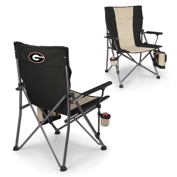 Georgia Bulldogs Big Bear XXL Camping Chair with Cooler, (Black)