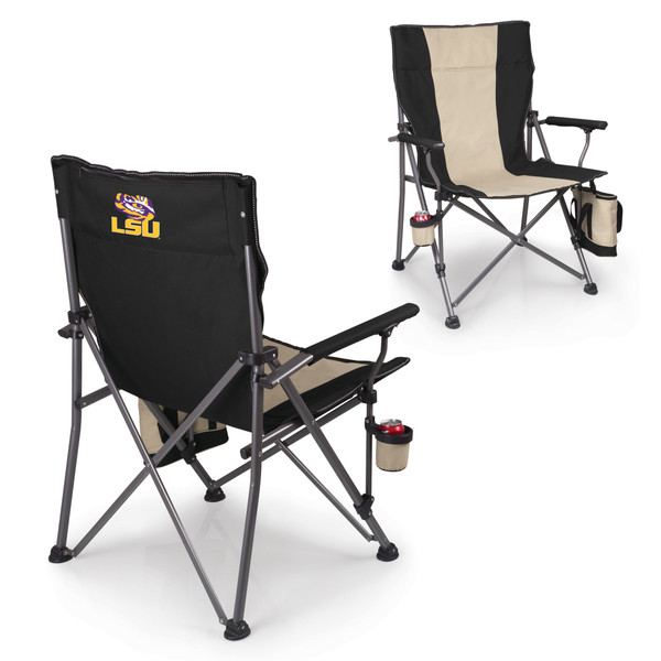LSU Tigers Big Bear XXL Camping Chair with Cooler, (Black)