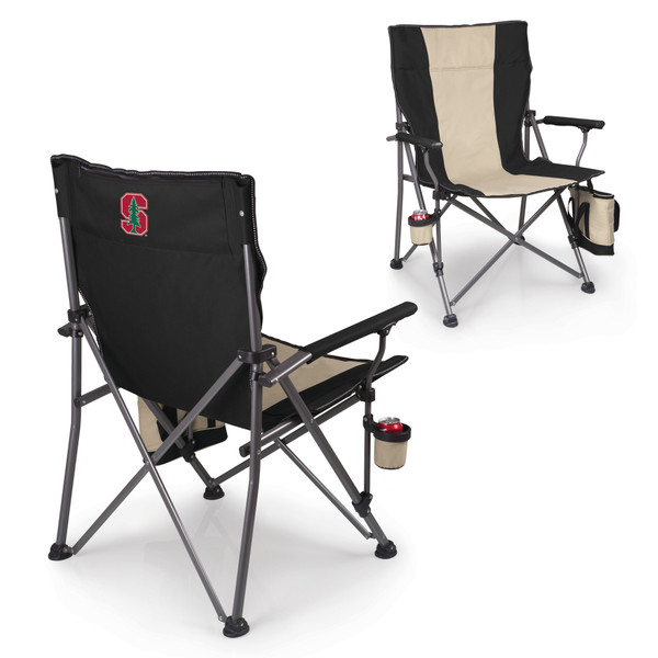 Stanford Cardinal Big Bear XXL Camping Chair with Cooler, (Black)