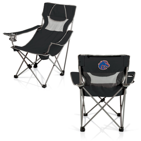 Boise State Broncos Campsite Camp Chair, (Black with Gray Accents)
