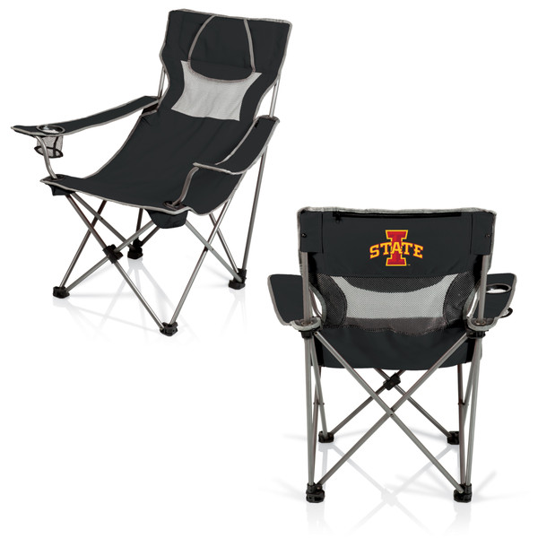 Iowa State Cyclones Campsite Camp Chair, (Black with Gray Accents)