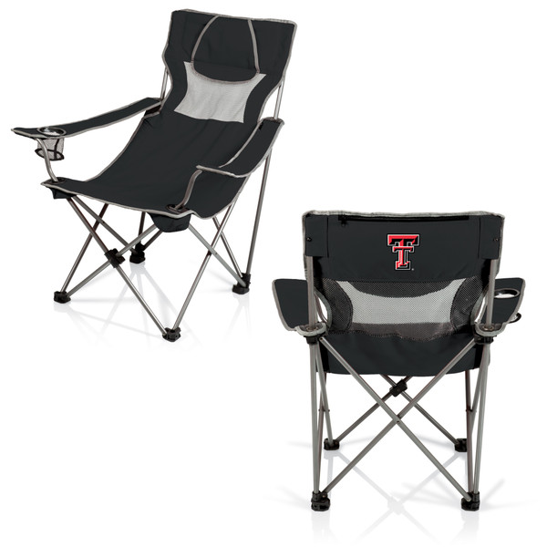 Texas Tech Red Raiders Campsite Camp Chair, (Black with Gray Accents)