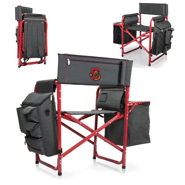 Cornell Big Red Fusion Camping Chair, (Dark Gray with Red Accents)
